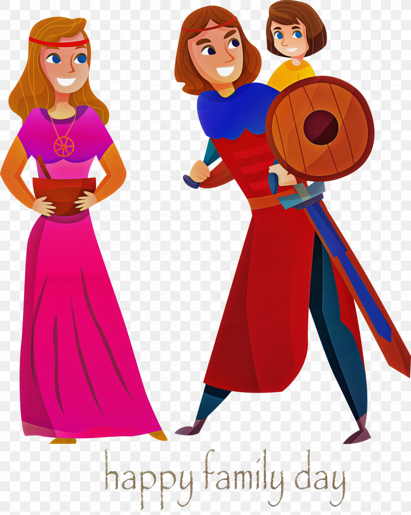 Family Day, PNG, 2395x3000px, Family Day, Animation, Cartoon, Costume, Magenta Download Free
