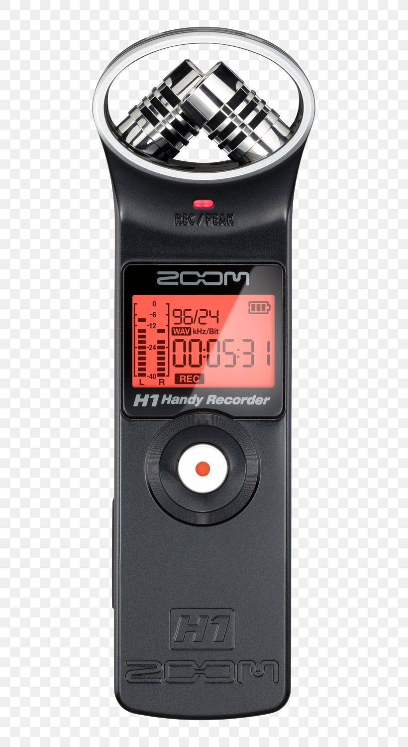 Microphone Zoom Corporation Zoom H2 Handy Recorder Sound Recording And Reproduction Stereophonic Sound, PNG, 643x1500px, Microphone, Audio, Digital Recording, Electronic Device, Electronics Download Free