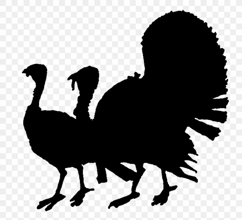 Silhouette Turkey Meat Clip Art, PNG, 1000x912px, Silhouette, Beak, Bird, Black And White, Chicken Download Free