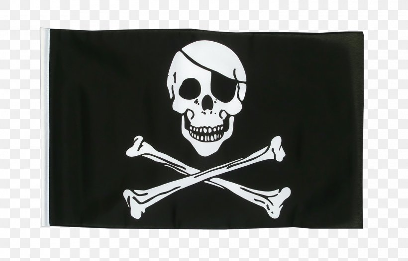 Jolly Roger Flag Skull And Crossbones Piracy Eyepatch, PNG, 1500x964px, Jolly Roger, Banner, Black, Bone, Brand Download Free