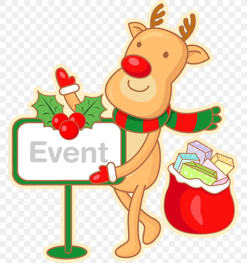 Reindeer Christmas Ornament Elk Moose Clip Art, PNG, 764x874px, Reindeer, Art, Artwork, Christmas, Christmas Card Download Free