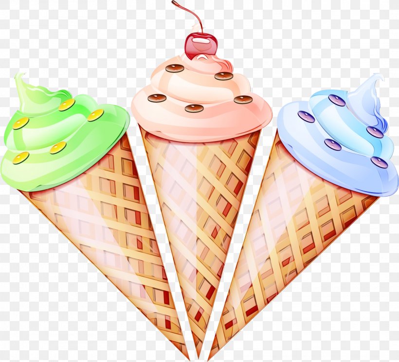 Ice Cream Cones, PNG, 2126x1931px, Watercolor, Chocolate, Chocolate Ice Cream, Cone, Cream Download Free
