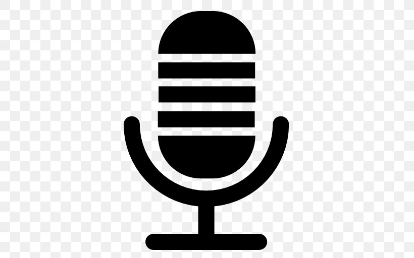 Microphone Sound Recording And Reproduction Voice Recorder Clip Art, PNG, 512x512px, Microphone, Audio, Black And White, Dictation Machine, Sound Download Free
