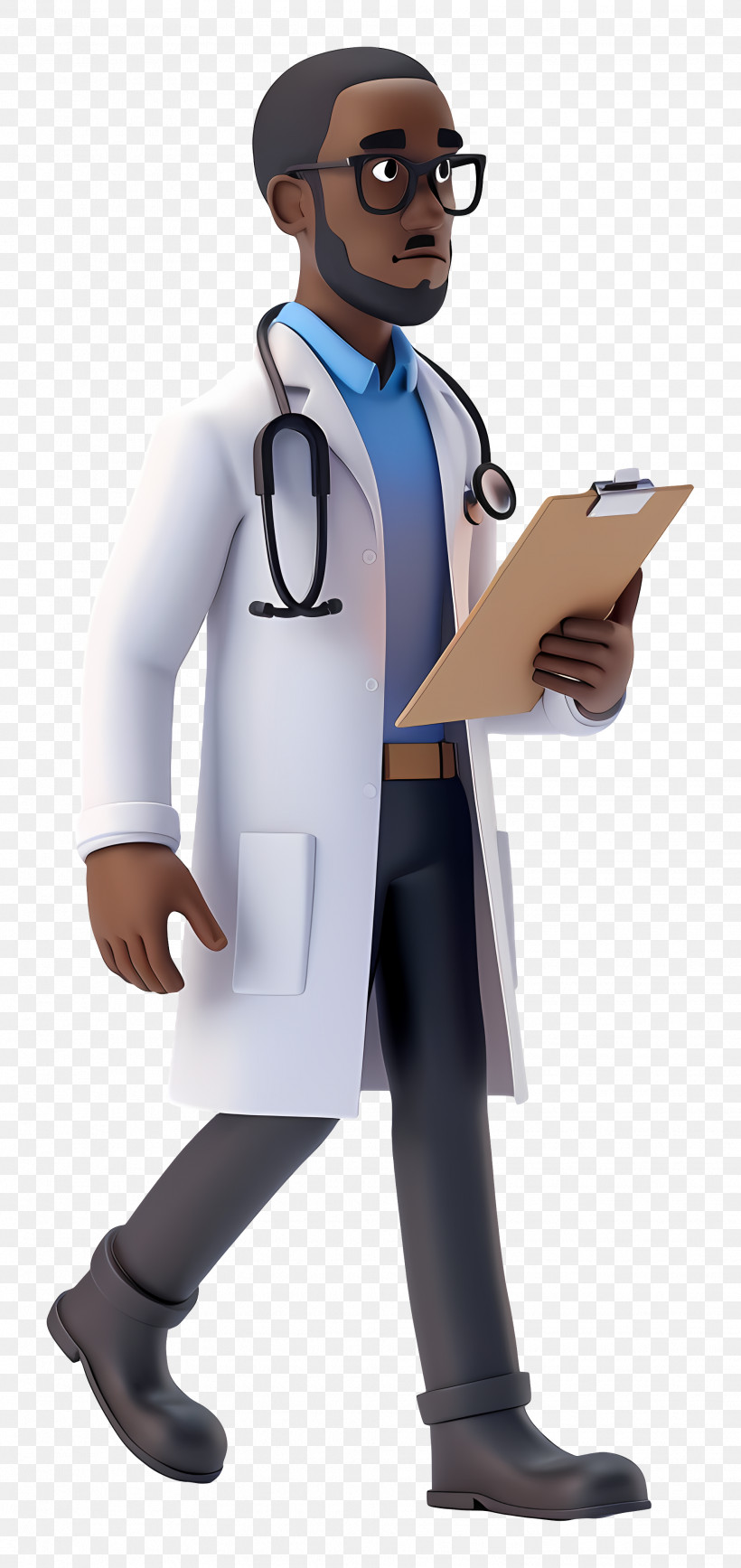 Doctor - Animated Male Doctor Character With Clipboard PNG