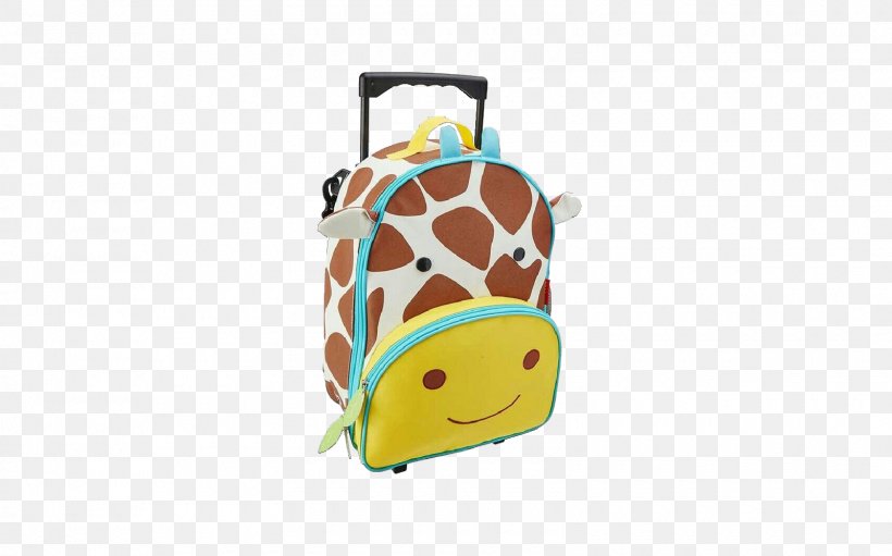Giraffe Giraffidae Yellow Bag Backpack, PNG, 1600x999px, Cartoon, Backpack, Bag, Giraffe, Giraffidae Download Free