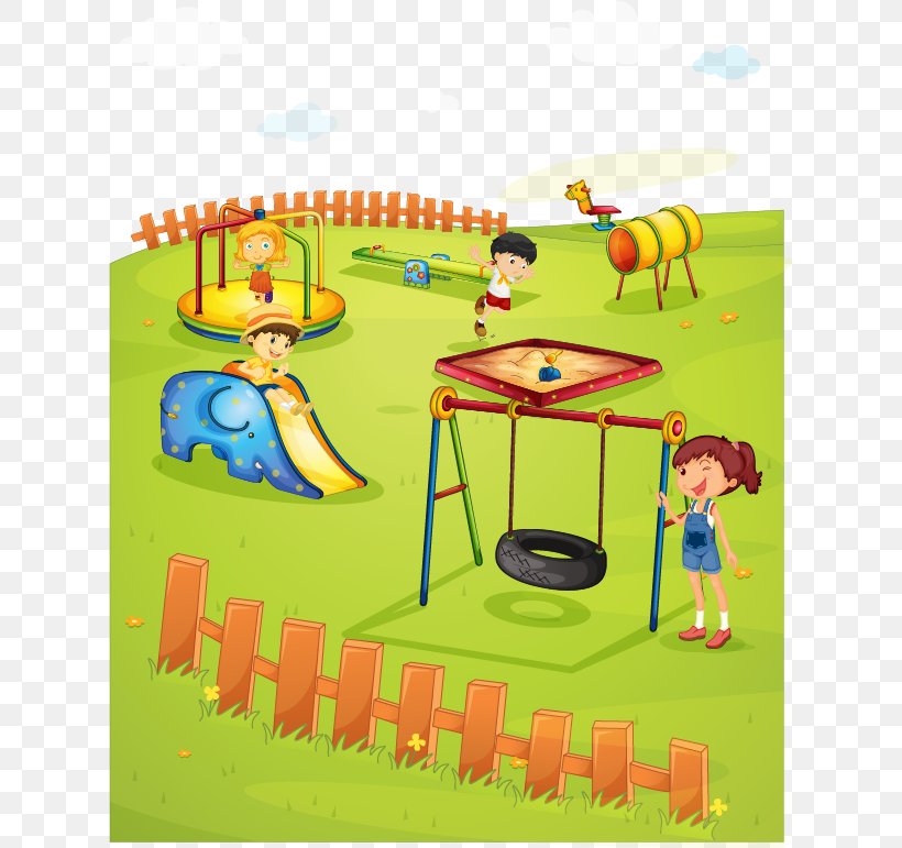 Schoolyard Playground Royalty Free Illustration Png 622x771px