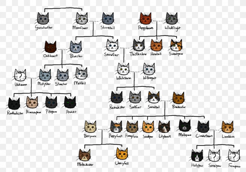 warrior cats thunderclan family tree