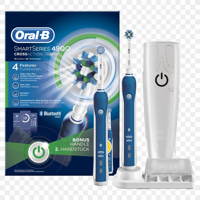 Electric Toothbrush Oral-B SmartSeries 4000 Oral-B Pro 6000 SmartSeries, PNG, 2000x2000px, Watercolor, Cartoon, Flower, Frame, Heart Download Free