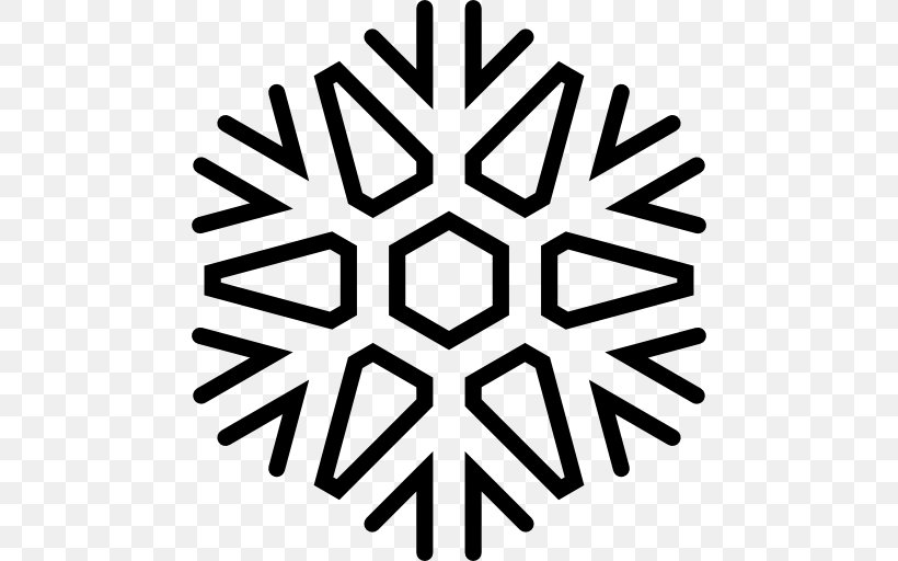 Snowflake Silhouette Crystal, PNG, 512x512px, Snowflake, Black And White, Crystal, Drawing, Logo Download Free