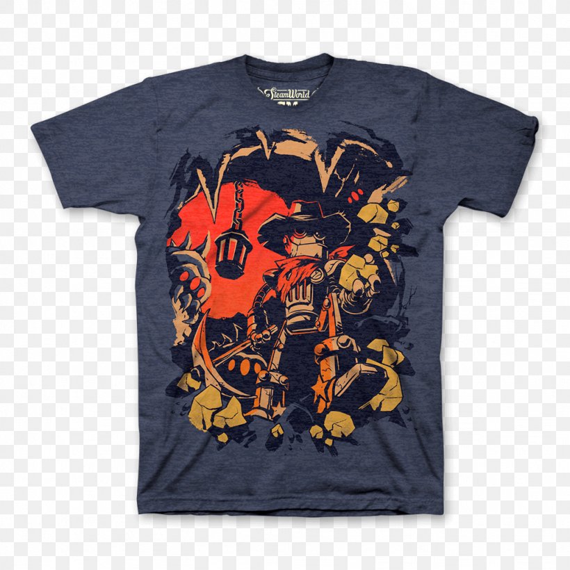 SteamWorld Dig 2 T-shirt Digs Video Game Sleeve, PNG, 1024x1024px, Steamworld Dig 2, Active Shirt, Brand, Character, Fiction Download Free