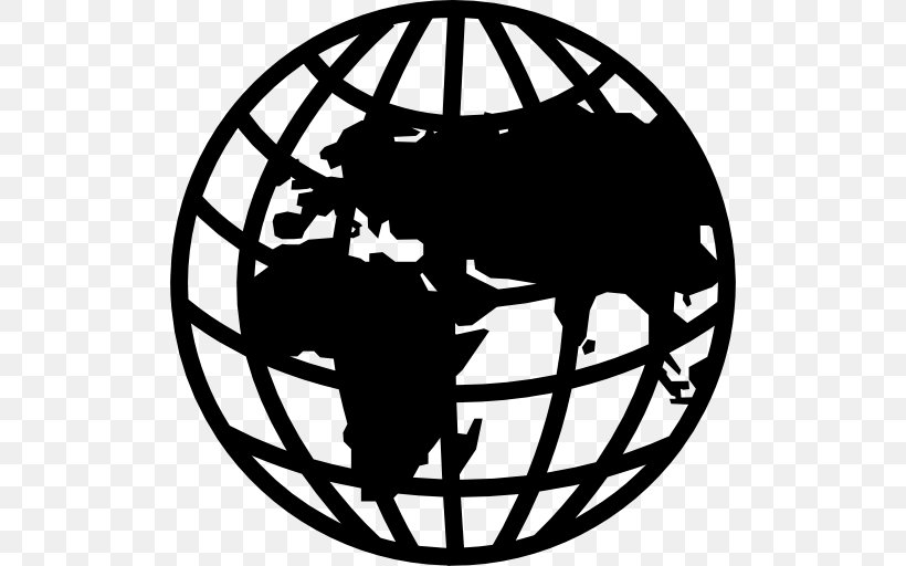Globe World Earth Grid, PNG, 512x512px, Globe, Black And White, Earth, Earth Symbol, Grid Download Free