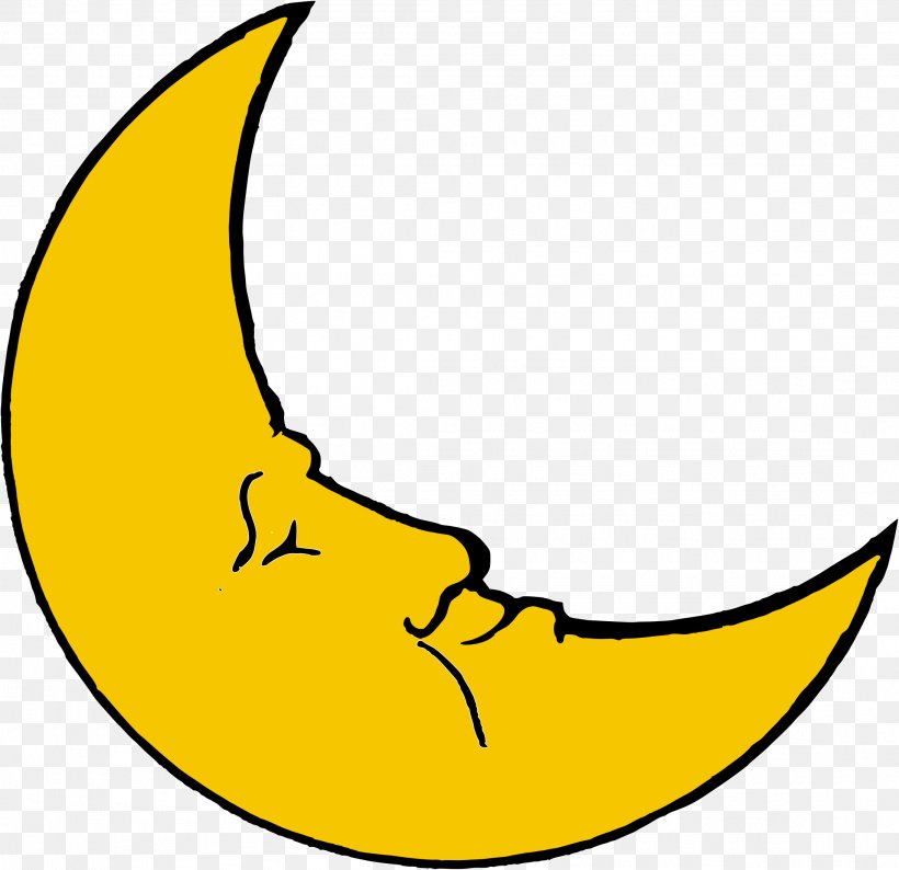 Moon Smile Crescent Clip Art, PNG, 2185x2116px, Moon, Area, Artwork, Beak, Black And White Download Free