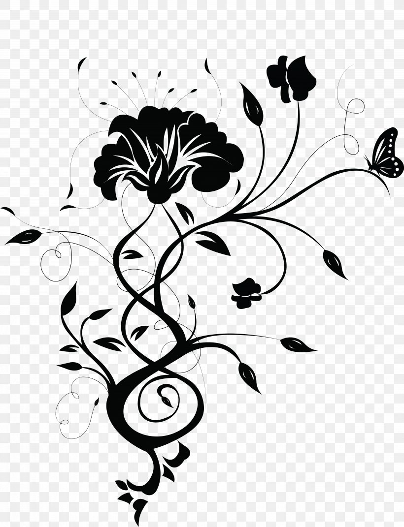 Floral Design Flower Abstract Art, PNG, 5360x7004px, Floral Design, Abstract Art, Art, Artwork, Black Download Free