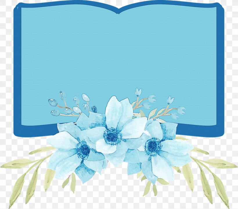Floral Design, PNG, 3000x2638px, Flower Frame, Blue, Book Frame, Cut Flowers, Floral Design Download Free