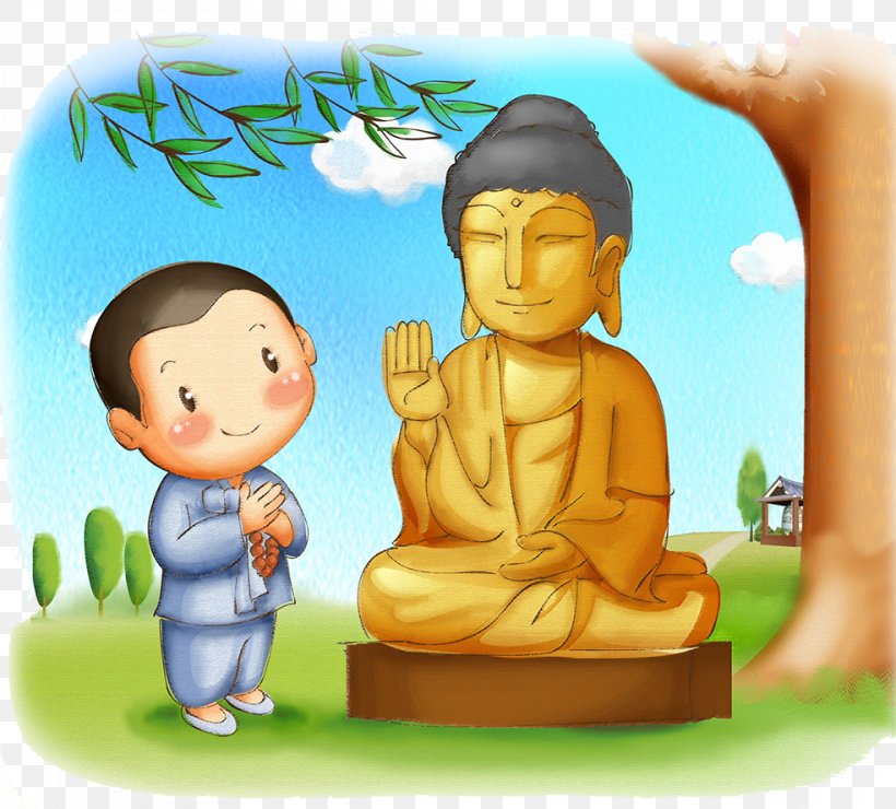 Cartoon Buddhism Drawing Bhikkhu Illustration, PNG, 984x888px, Cartoon, Bhikkhu, Buddhahood, Buddhism, Child Download Free