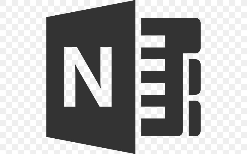 Microsoft OneNote Microsoft Office, PNG, 512x512px, Microsoft Onenote, Black And White, Brand, Logo, Microsoft Download Free