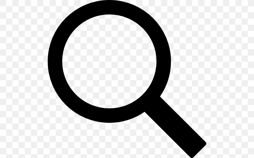 Magnifying Glass Magnifier Symbol, PNG, 512x512px, Magnifying Glass, Black And White, Glass, Magnifier, Search Box Download Free