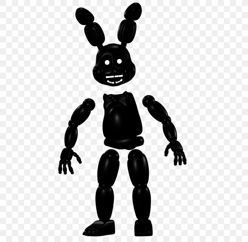 The Black Rabbit Five Nights At Freddy's 2 Wikia Image, PNG, 800x800px, Rabbit, Animal Figure, Animatronics, Black And White, Black Rabbit Download Free