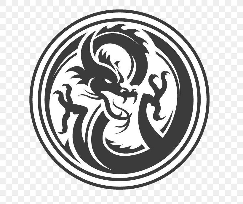 Logo Vector Graphics Image Dragon Design, PNG, 704x688px, Logo, Art, Black, Black And White, Decal Download Free