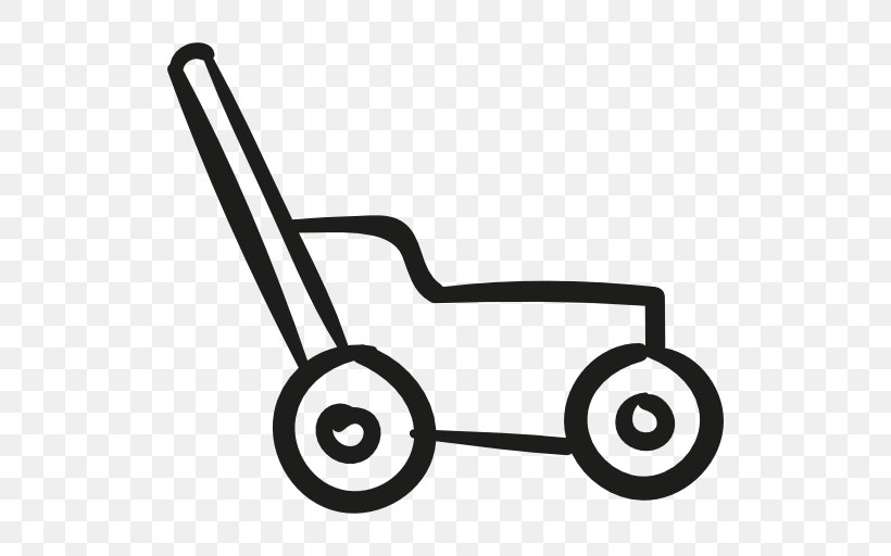 Lawn Mowers Garden Tool Clip Art, PNG, 512x512px, Lawn Mowers, Area, Black And White, Garden, Garden Tool Download Free
