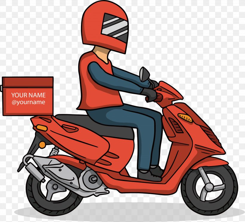Motorized Scooter Motorcycle Accessories Car, PNG, 2971x2694px, Scooter, Automotive Design, Car, Courier, Delivery Download Free