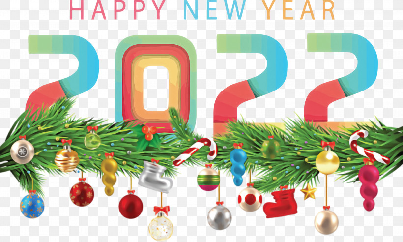 Happy 2022 New Year 2022 New Year 2022, PNG, 3000x1802px, Christmas Day, Bauble, Christmas Tree, Holiday, New Year Download Free
