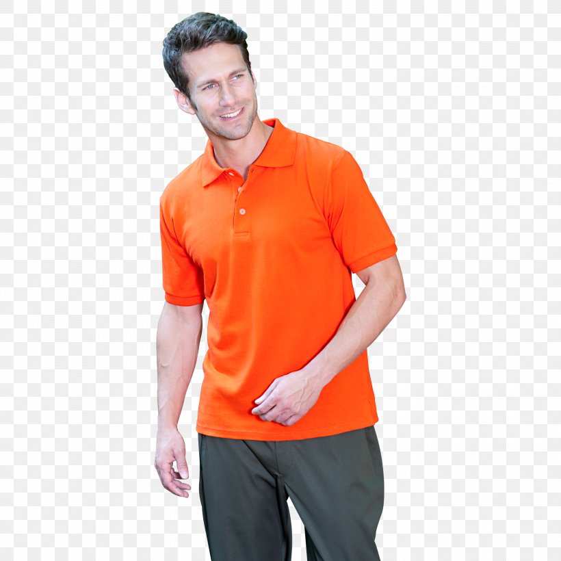 T-shirt Polo Shirt Sleeve Shoulder Arm, PNG, 3000x3000px, Tshirt, Arm, Neck, Orange, Polo Shirt Download Free