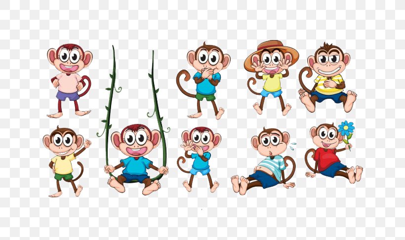 Ape Monkey Clip Art, PNG, 650x486px, Ape, Area, Art, Cartoon, Drawing Download Free