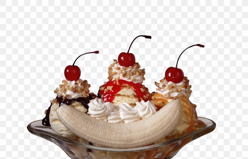 Banana Split Ice Cream Sundae Gelato, PNG, 1264x811px, Banana Split, Banana, Cream, Dairy Product, Dessert Download Free