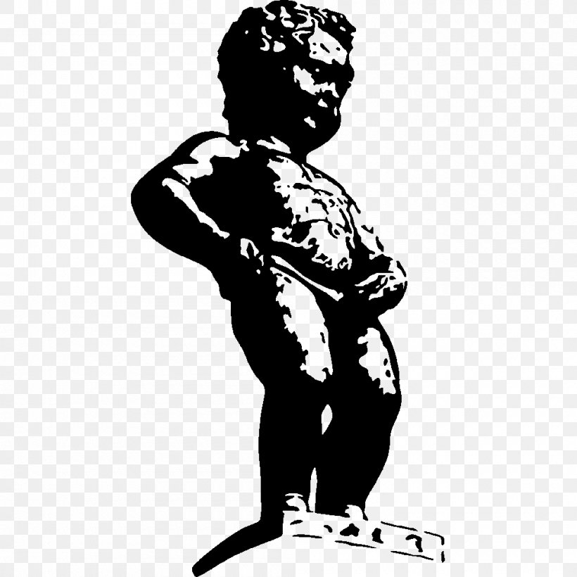 Manneken Pis Sculpture Statue Landmark, PNG, 1000x1000px, Manneken Pis, Art, Belgium, Black, Black And White Download Free
