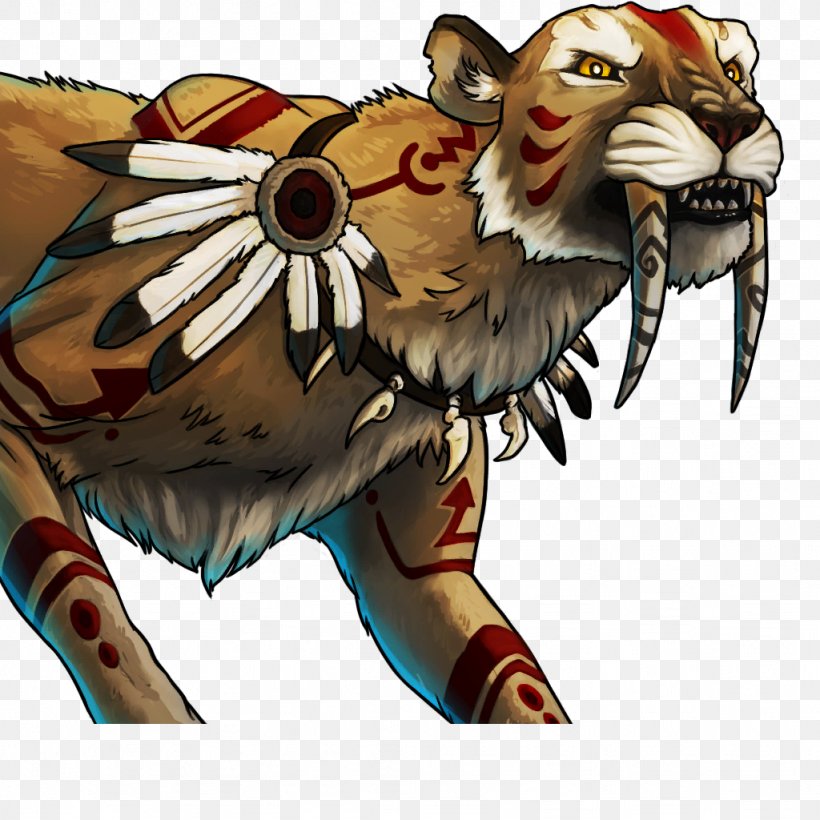 Saber-toothed Tiger Lion Saber-toothed Cat, PNG, 1024x1024px, Tiger, Animal, Art, Big Cats, Carnivoran Download Free