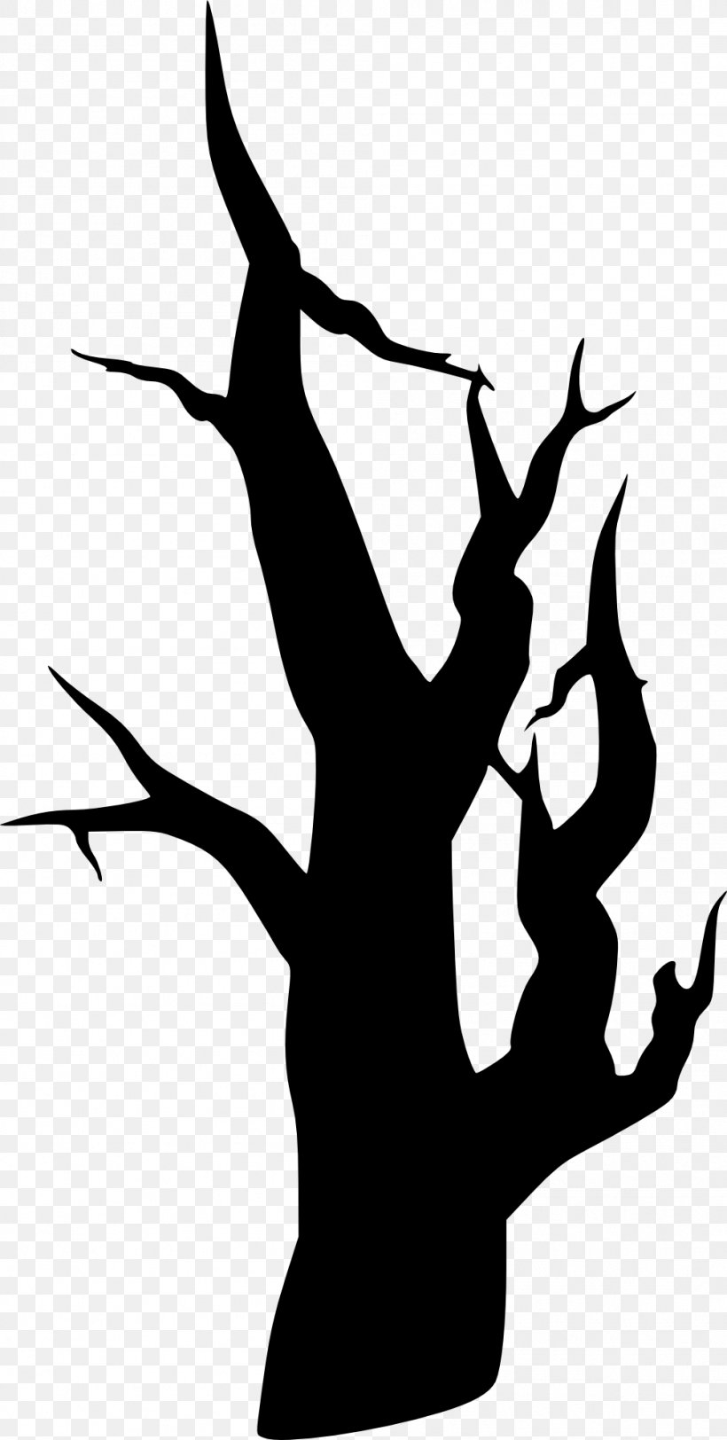 Tree Snag Clip Art, PNG, 999x1979px, Tree, Arm, Art, Artwork, Black And White Download Free