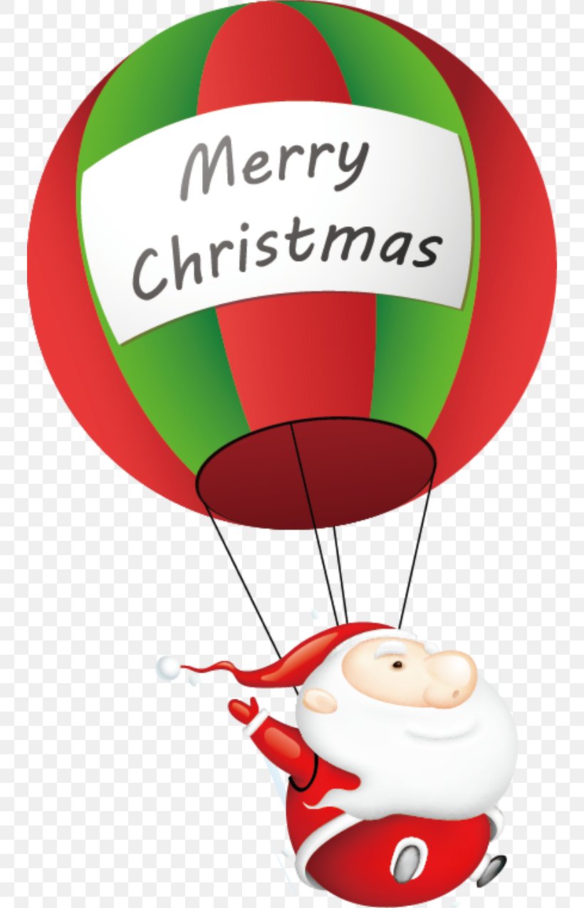 Santa Claus Flight Hot Air Balloon, PNG, 744x1276px, Santa Claus, Balloon, Christmas, Fictional Character, Flight Download Free