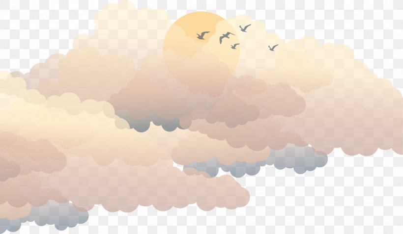 Vector Painted Clouds Obscured The Sun, PNG, 1667x971px, Cloud