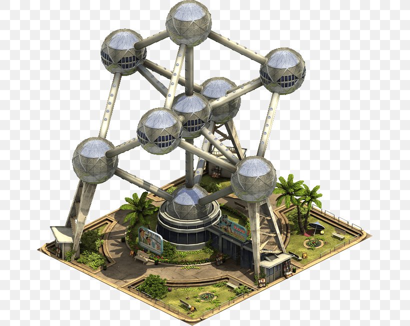 Atomium Forge Of Empires Expo 58 Building World's Fair, PNG, 671x652px, Atomium, Atom, Blueprint, Building, Expo 58 Download Free