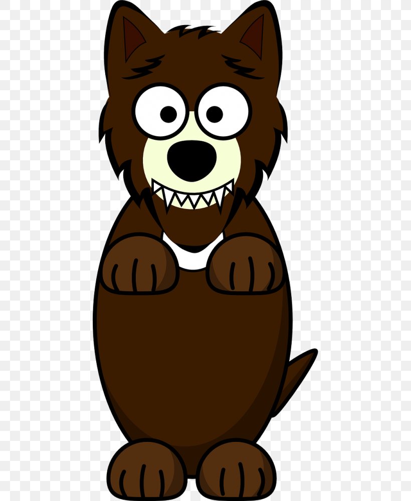 Gray Wolf Cartoon Clip Art, PNG, 500x1000px, Gray Wolf, Animation, Bear, Carnivoran, Cartoon Download Free