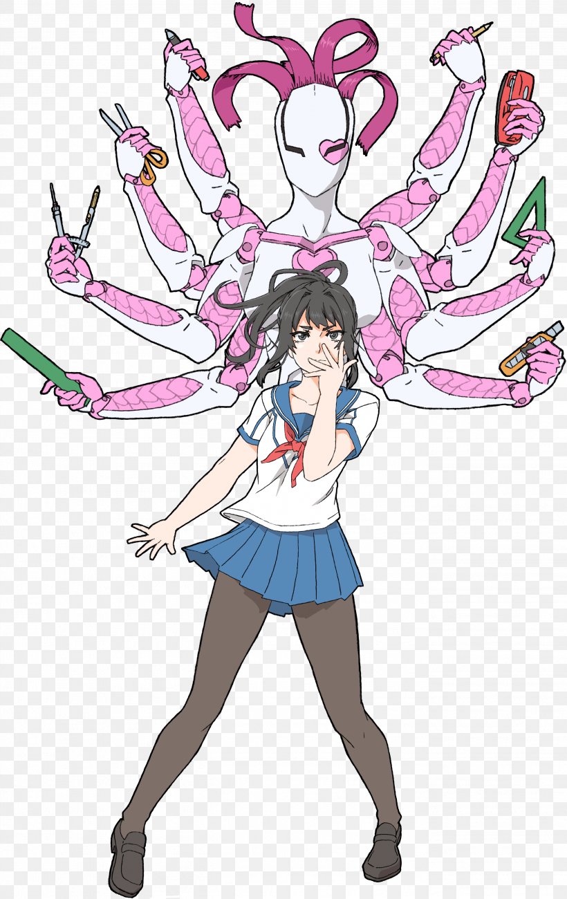Yandere Simulator Easter Egg Game, PNG, 2726x4322px, Watercolor, Cartoon, Flower, Frame, Heart Download Free