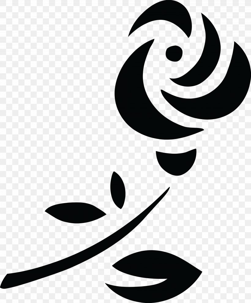 Symbol Rose Clip Art, PNG, 4000x4843px, Symbol, Artwork, Black, Black And White, Black Rose Download Free