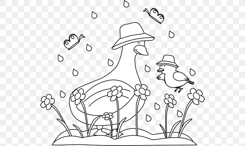 Black And White Spring Clip Art, PNG, 550x488px, Black And White, April Shower, Area, Art, Artwork Download Free