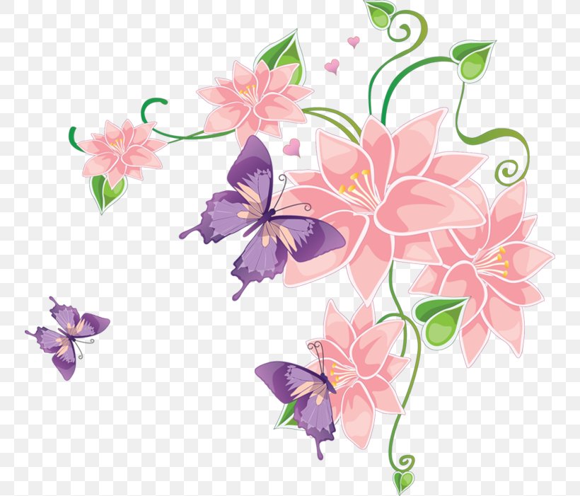 Butterfly Flower Lilium, PNG, 750x701px, Butterfly, Art, Blossom, Branch, Cherry Blossom Download Free