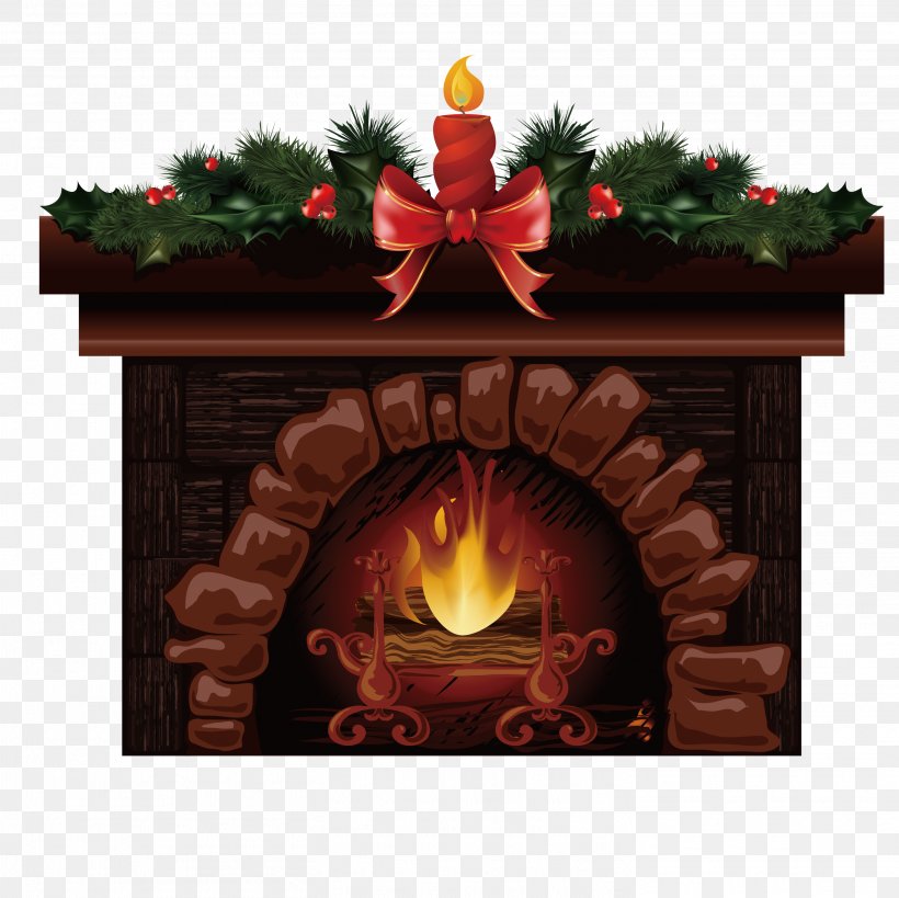 Christmas Santa Claus Fireplace Wallpaper, PNG, 2917x2917px, Christmas, Candle, Christmas Decoration, Christmas Eve, Christmas Gift Download Free