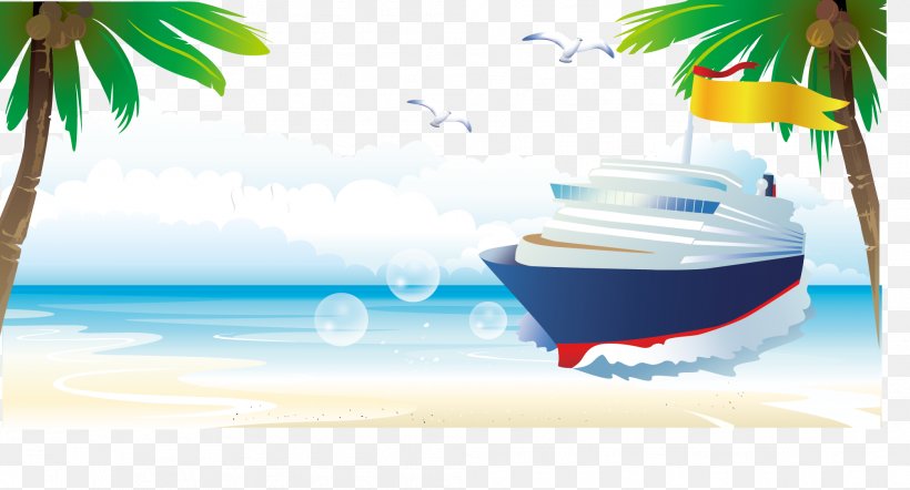 Ship Computer File, PNG, 2008x1084px, Ship, Advertising, Beach, Brand, Coconut Download Free
