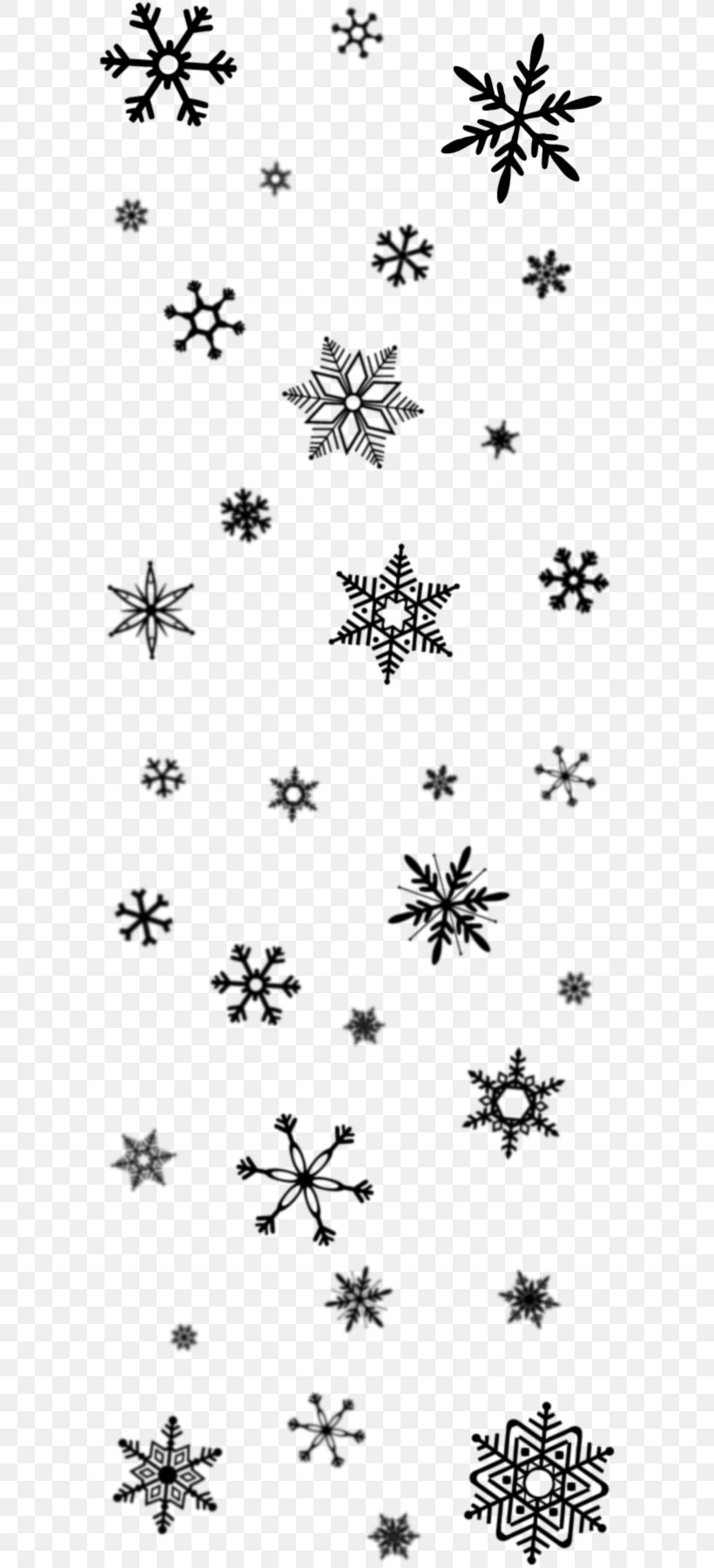 Snowflake Cartoon, PNG, 600x1800px, Black White M, Blackandwhite, Pedicel, Point, Sky Download Free