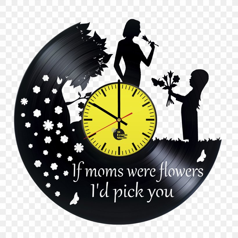 Clock Mother's Day Phonograph Record Gift, PNG, 4016x4016px, 8 March, Clock, Acetate Disc, Daughter, Family Download Free