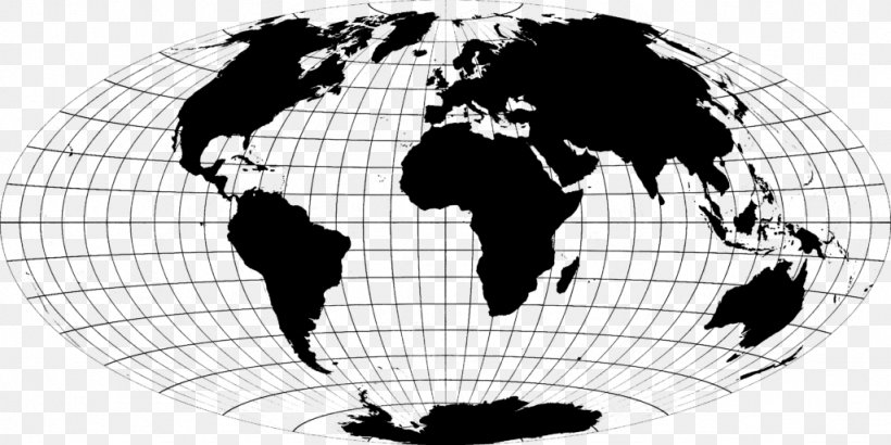 World Map Map Projection, PNG, 1024x512px, World, Black And White, Early World Maps, Earth, Globe Download Free