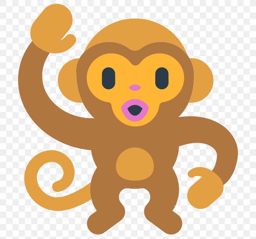 Monkey Emoji Tiger Clip Art, PNG, 768x768px, Watercolor, Cartoon, Flower, Frame, Heart Download Free