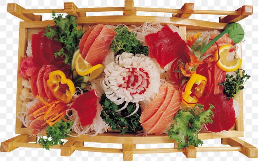Sashimi Sushi Japanese Cuisine Makizushi Middle Eastern Cuisine, PNG, 3415x2142px, Sashimi, Asian Food, Cold Cut, Cuisine, Dish Download Free