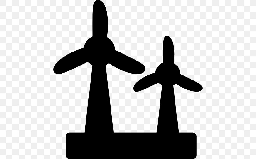 Windmill Turbine Clip Art, PNG, 512x512px, Windmill, Artwork, Black And White, Electricity, Energy Download Free