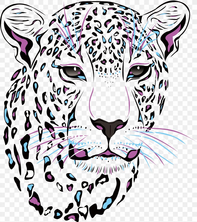 Cheetah Leopard Tiger Jaguar, PNG, 5485x6170px, Watercolor, Cartoon,  Flower, Frame, Heart Download Free