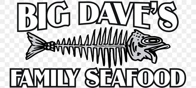 Big Dave's Family Seafood Mammal Logo Brand Design, PNG, 739x368px, Mammal, Art, Black And White, Brand, City Download Free